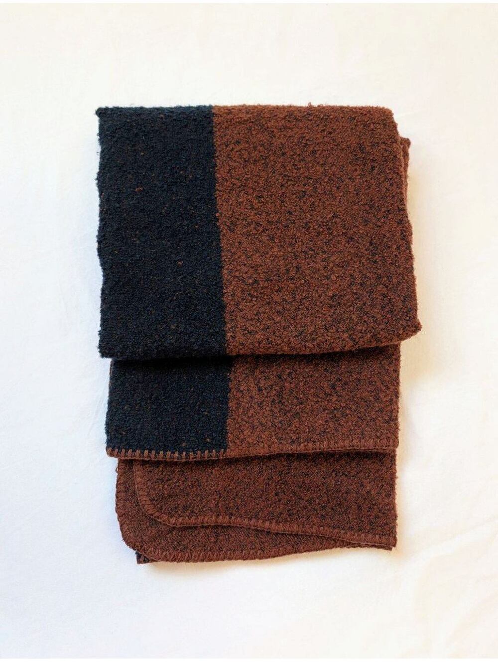 Threshold Studio McGee Reversible Colorblock Throw Blanket Brown Black